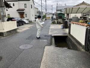 ⑤着手前（上流から）