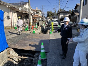 ⑥工事中（下流側）