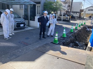 ⑦工事中（上流側）